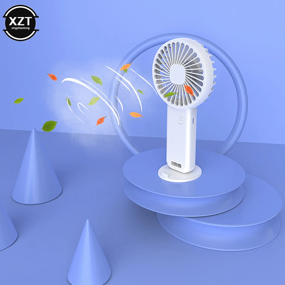Portable Handheld Fan Small Cooling Fan USB Rechargeable Eyelash Fan Low Noise