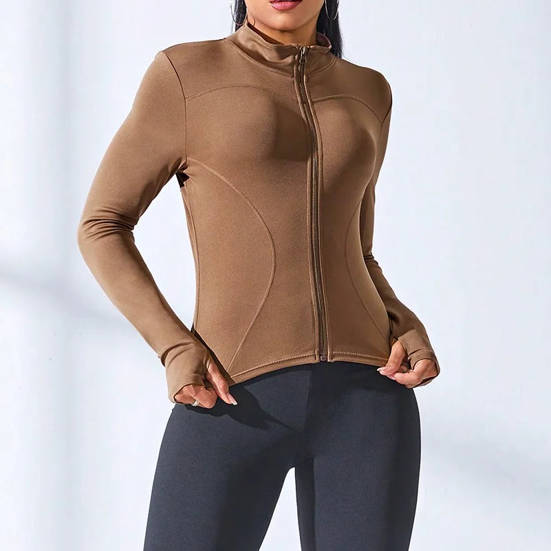 Define Training Jackets, Zipper Long Sleeve, Yoga, Running, Sports