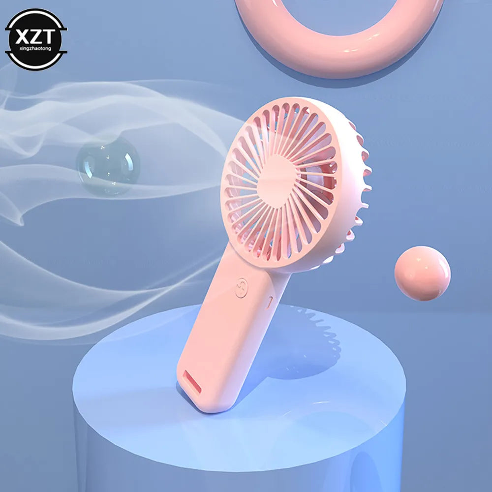 Portable Handheld Fan Small Cooling Fan USB Rechargeable Eyelash Fan Low Noise